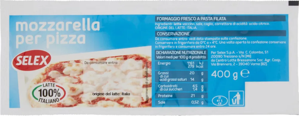 Mozzarella pe pizza