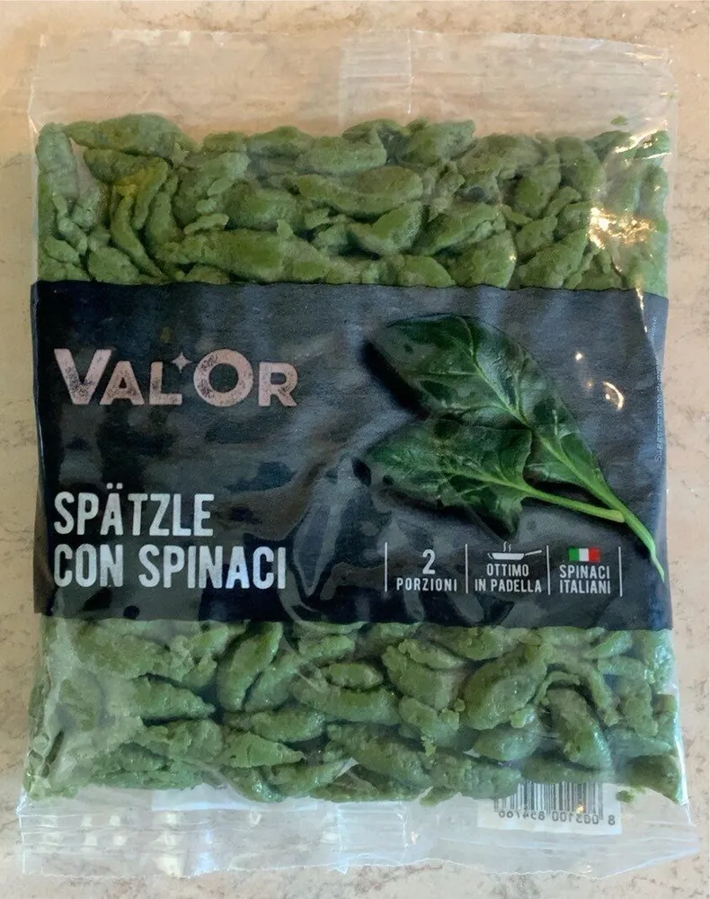 Spätzle con spinaci