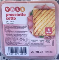 Prosciutto cotto per toast