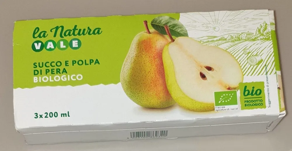 Succo e polpa di pera