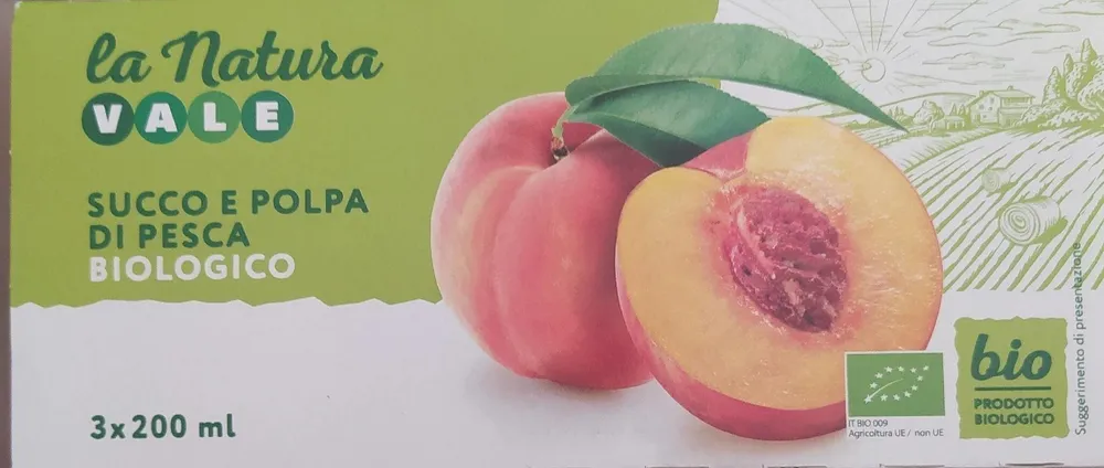 Succo e polpa di pesca