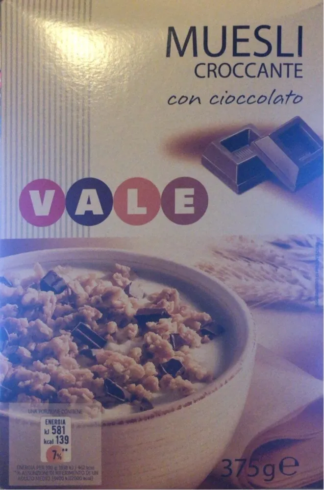 Muesli croccante con cioccolato