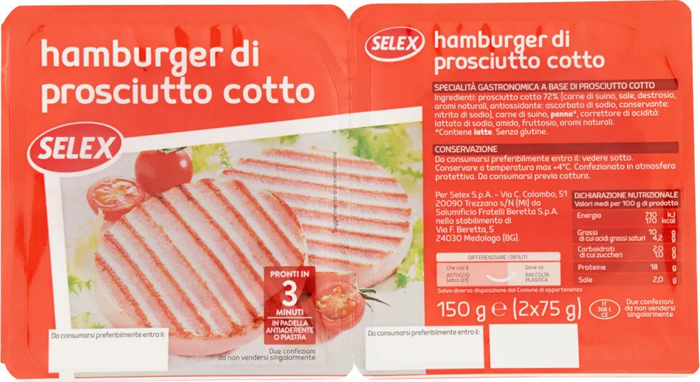 Hamburge dIGProsciutto cotto