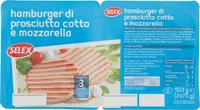 Hamburger di prosciutto cotto e mozzarella