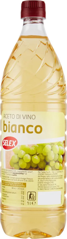 Aceto di vino bianco acidità