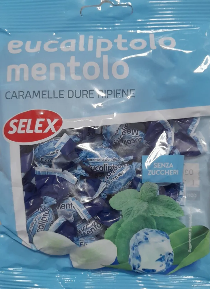 Caramelle dure eucalipto mentolo senza zuccheri