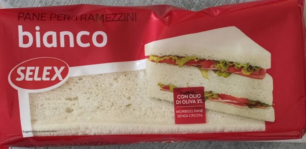 Pane tramezzini bianco