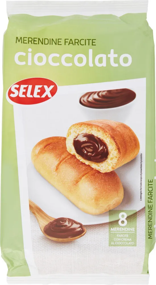 Merendine farcite cioccolato