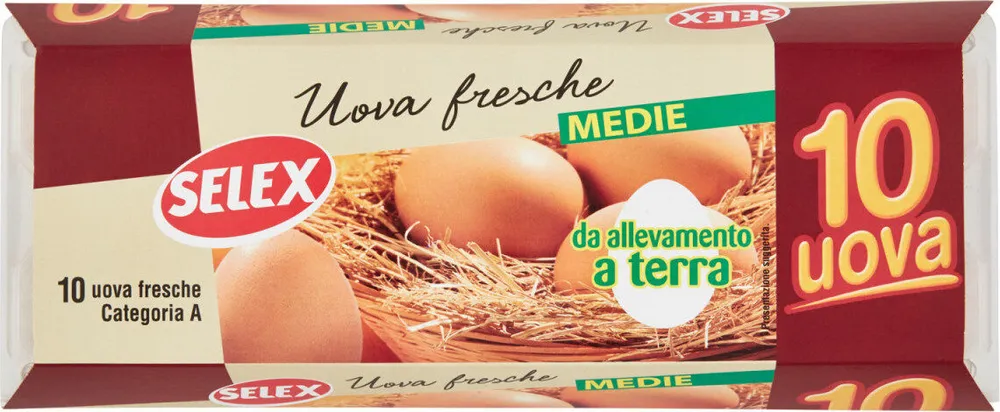 Uova fresche medie da allevamento a terra categoria a