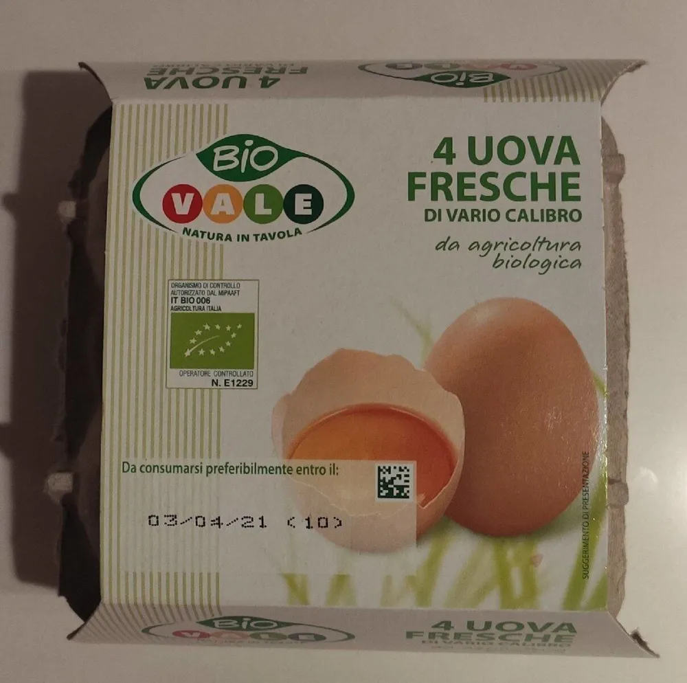 4 uova fresche