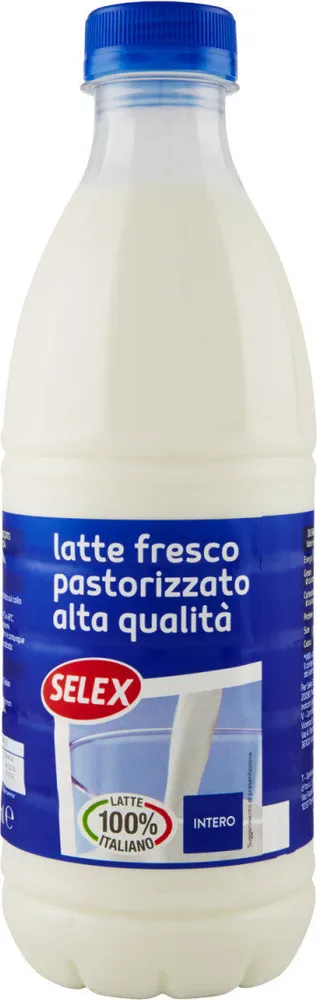 Latte fresco intero alta qualità
