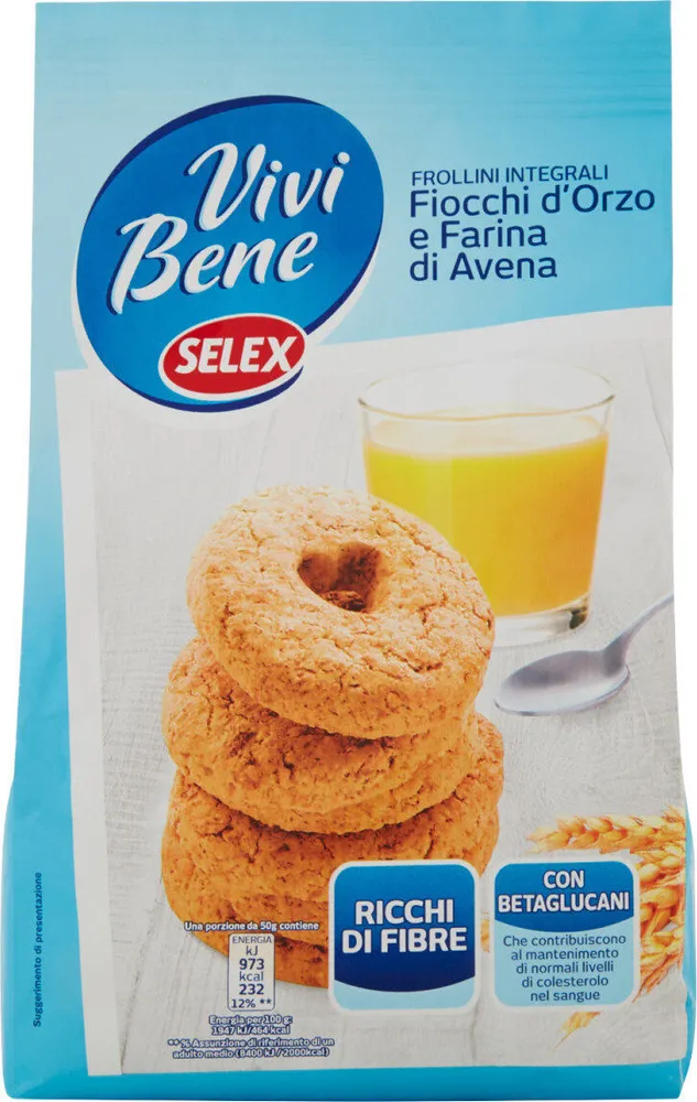 Vivi bene frollini integrali con betaglucani