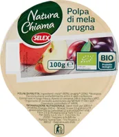 Natura chiama polpa di mela e prugna biologica