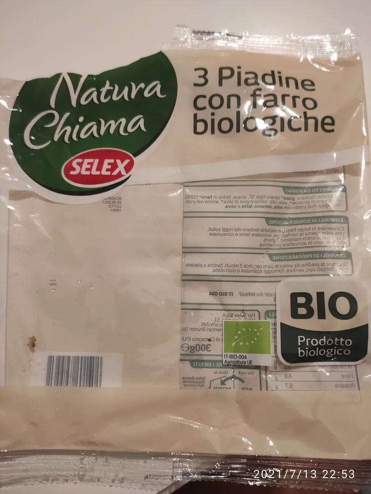 Piadine con farro biologiche