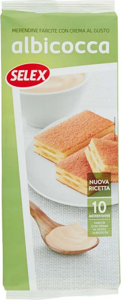 Merendine con crema all'albicocca