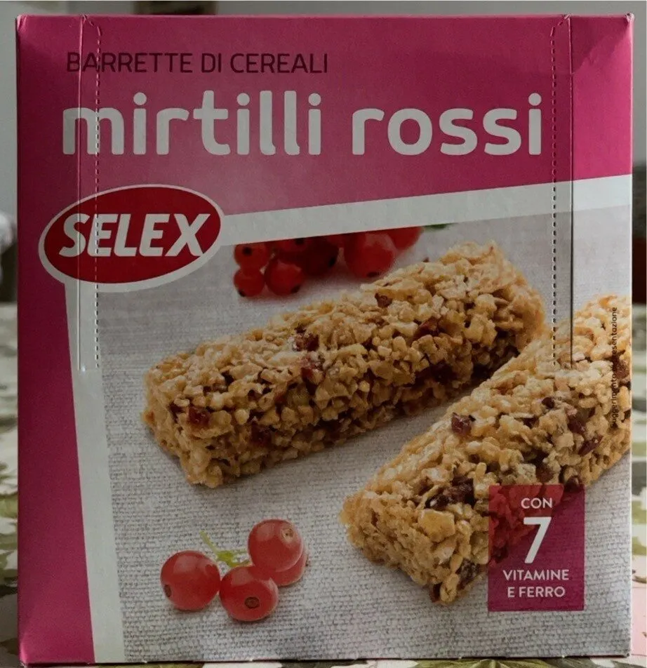 Barrette cereali mirtilli rossi