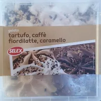 Gelato tartufo, caffè, fiordilatte, caramello