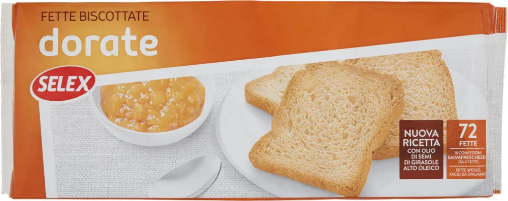 Fette biscottate classiche in confezioni salvafreschezza fette
