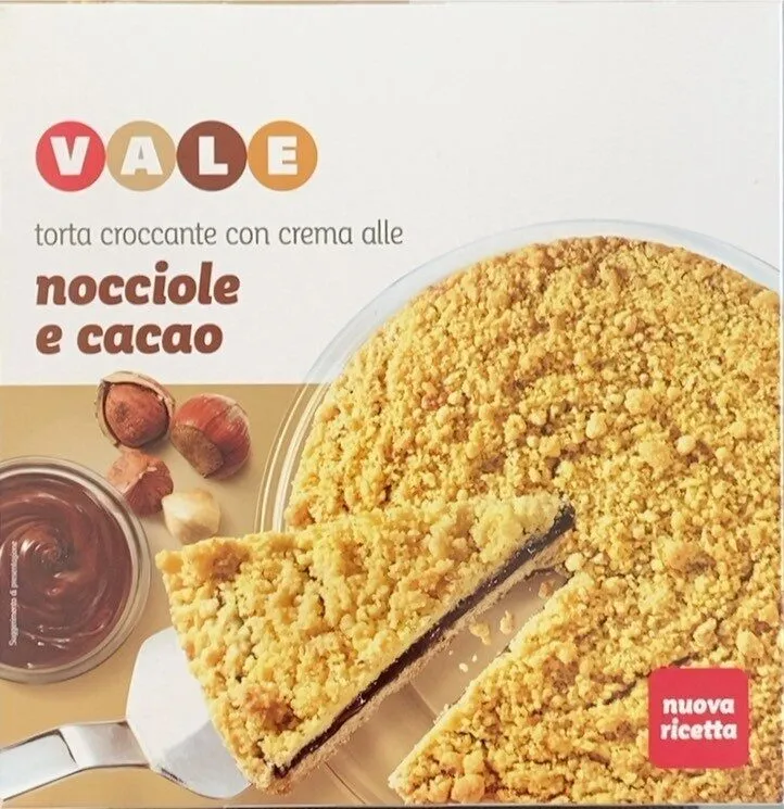 Torta croccante con crema alle nocciole e cacao