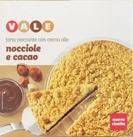 Torta croccante con crema alle nocciole e cacao