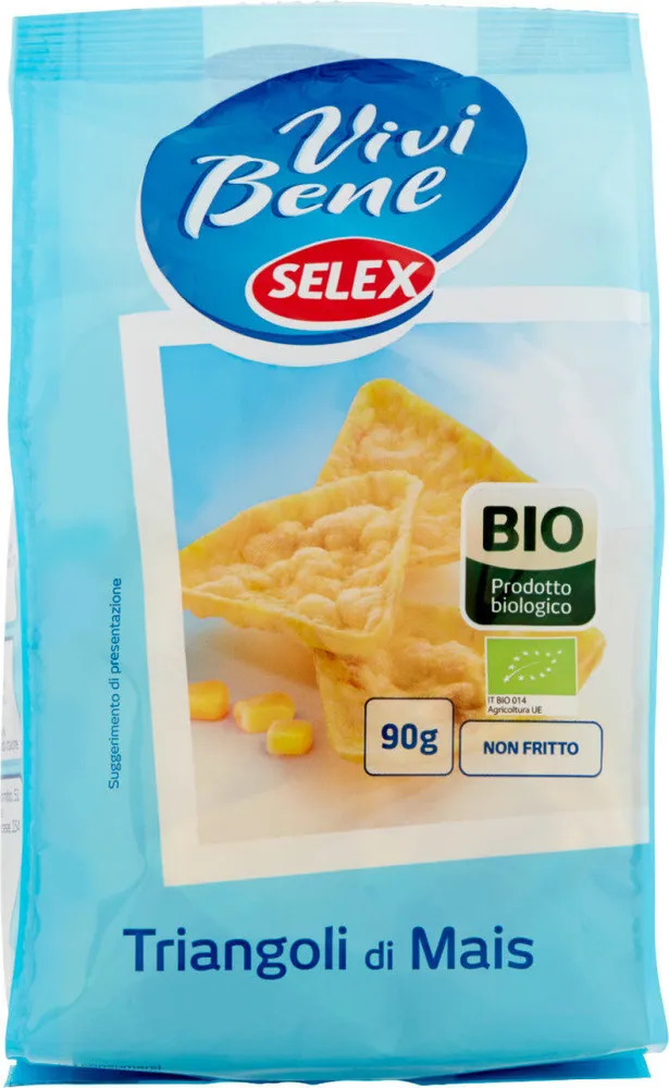 Vivi bene triangoli di mais biologici