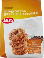 Biscotti integrali con gocce di cioccolato fondente
