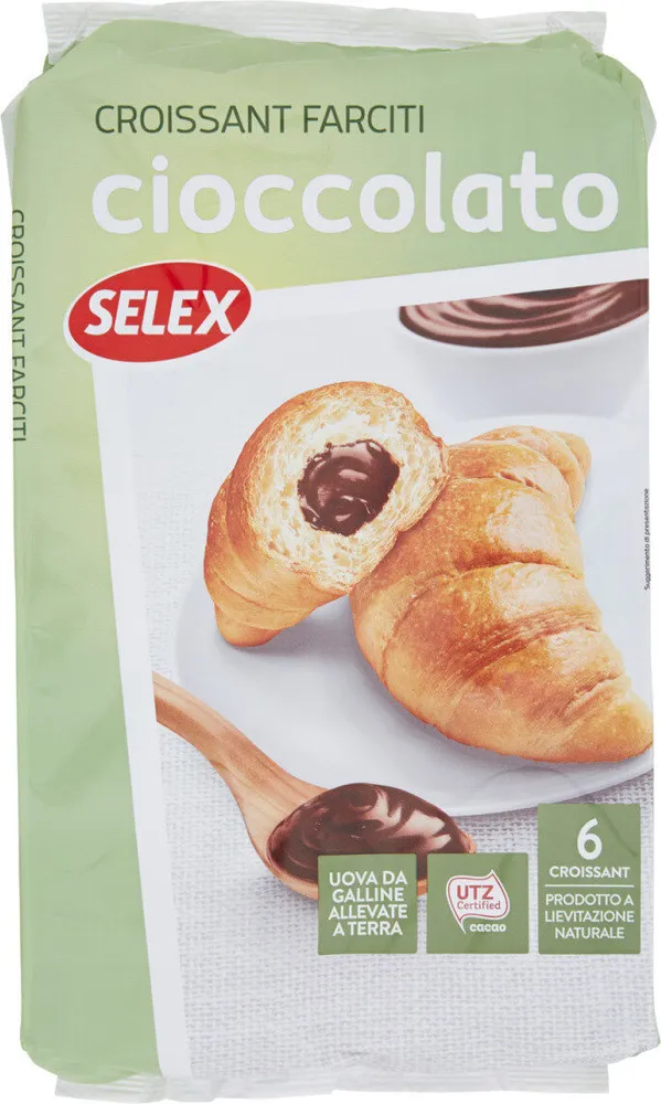 Croissant con crema al cioccolato