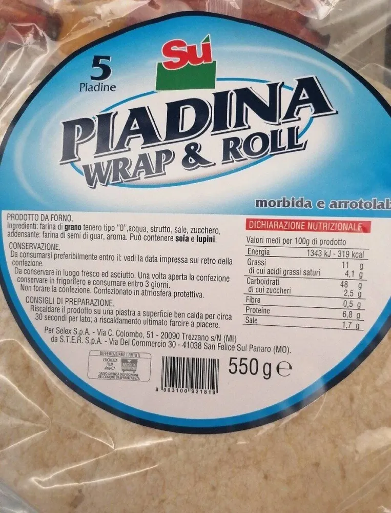 Piadina wrap & roll