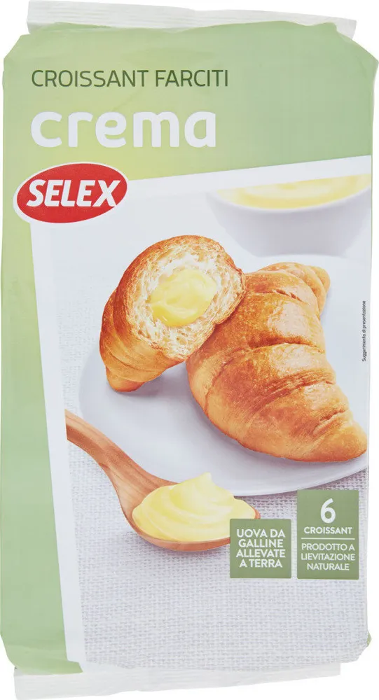 Croissant con crema pasticcera