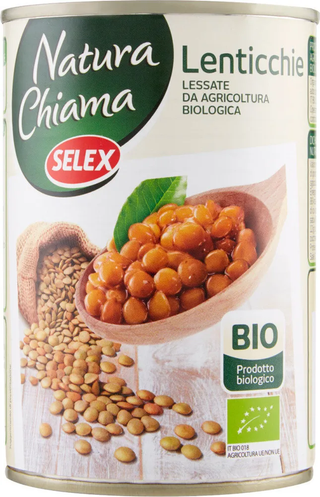 Natura chiama lenticchie lessate biologiche