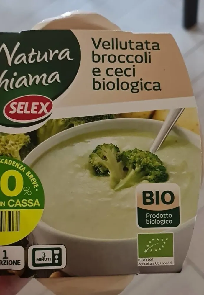 Vellutata broccolo e ceci biologica