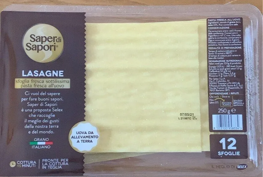 Lasagne sfoglia fresca all’uovo