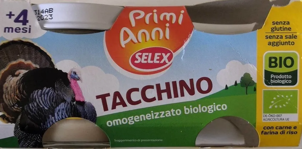 Omogeneizzato biologico tacchino