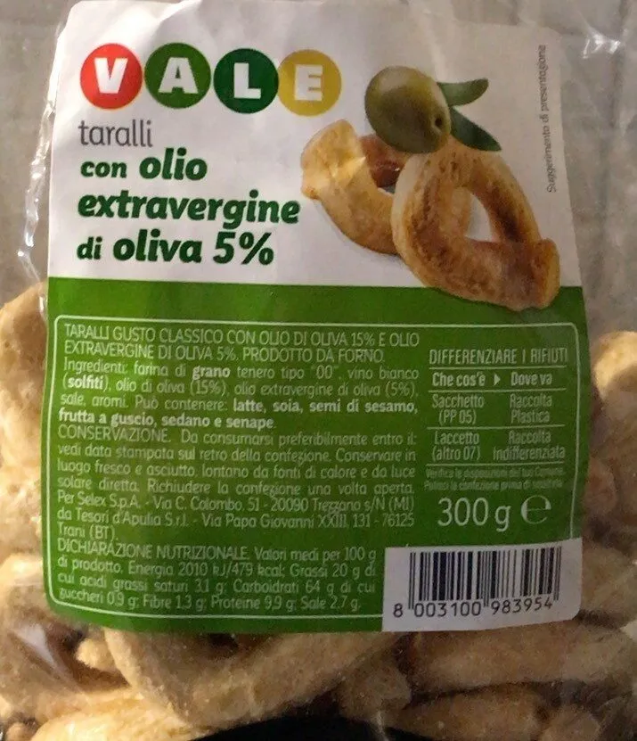 taralli con olio extravergine di oliva 5%