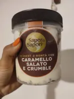 Gelato caramello salato e crumble