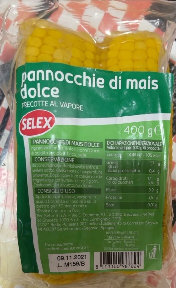 Pannocchie di Mais dolcd
