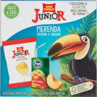 Junio merenda patatine e frullato