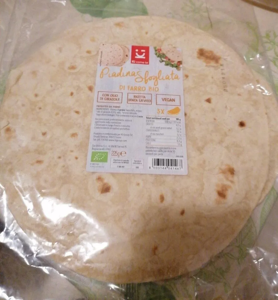 Piadina sfogliata di farro