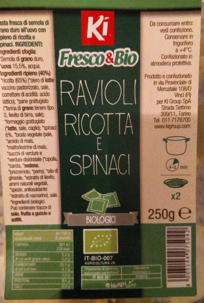 Ravioli ricotta e spinaci