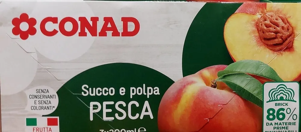 Succo e polpa pesca