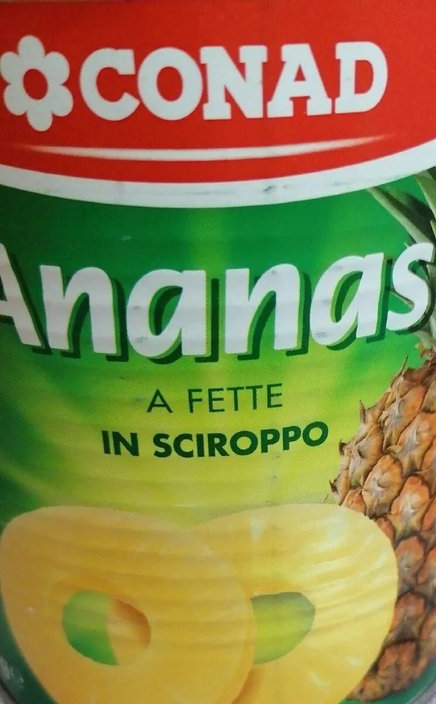 Ananas a fette in sciroppo