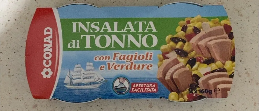 Insalata di tonno con fagioli e verdure