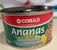Ananas in pezzi in succo d’ananas