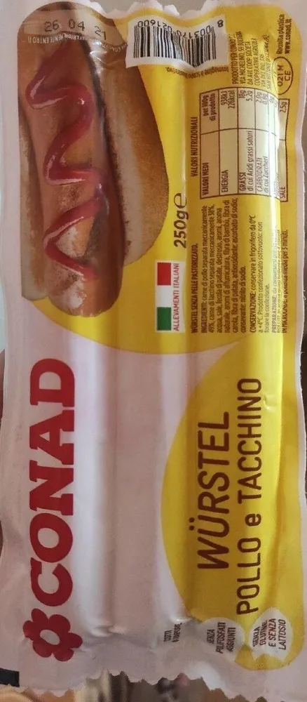 Würstel pollo e tacchino