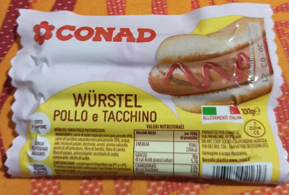 Wurstel pollo e tacchino