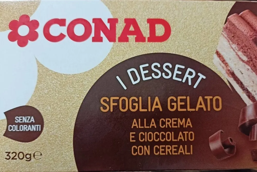 Dessert sfoglia gelato
