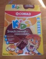 Snack cereali e cioccolato