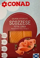 Salmome affumicato scozzese fetta lunga