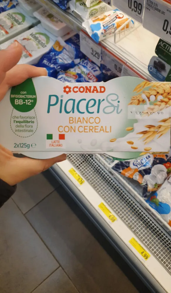 Yogurt piacersi conad bianco con cereali