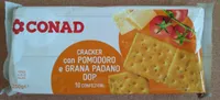 Cracker con pomodoro e Grana Padano DOP